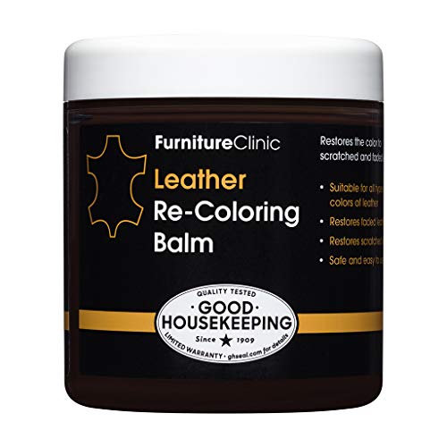 Product Cover Furniture Clinic Leather Recoloring Balm - Leather Color Restorer for Furniture, Repair Leather Color on Faded & Scratched Leather Couches - 16 Colors of Leather Repair Cream (Ivory)