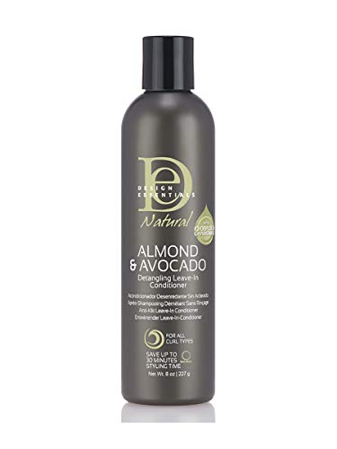 Product Cover Design Essentials Natural Instant Detangling Leave-In Sulfate-Free Conditioner For Healthy, Moisturized, Luminous Frizz-Free Hair-Almond & Avocado Collection - 8 Ounce