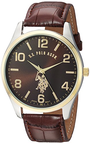 Product Cover U.S. Polo Assn. Classic Men's USC50225 Watch with Brown Faux-Leather Strap