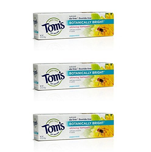 Product Cover Tom's Of Maine Botanically Bright SLS-free Whitening Paste Peppermint Peppermint 4.7 Ounce (Pack of 3)
