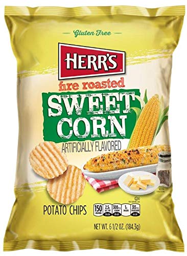 Product Cover Herr's - Fire Roasted Sweet Corn Potato Chips, Pack of 12 bags
