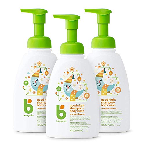 Product Cover Babyganics Baby Shampoo + Body Wash Pump Bottle, Orange Blossom, 16oz, 3 Pack, Packaging May Vary