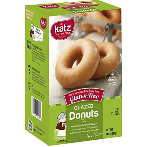 Product Cover Katz Gluten Free Glazed Donuts | Dairy Free, Nut Free, Soy Free, Gluten Free | Kosher (1 Pack of 6 Donuts, 14 Ounce)