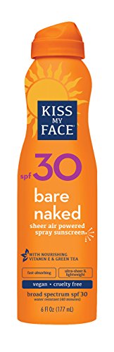 Product Cover Kiss My Face Bare Naked Sheer Air Powered Spray Sunscreen, SPF 30 6 oz