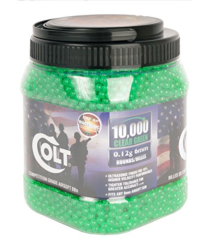 Product Cover Colt Ultrasonic Competition Grade Airsoft-BBS (10000 Count), Green, 12g