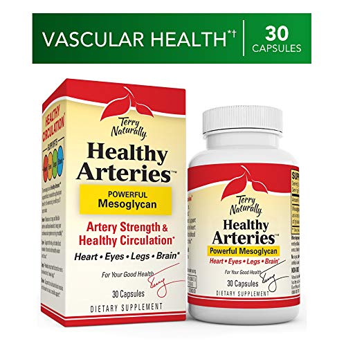 Product Cover Terry Naturally Healthy Arteries - 50 mg Mesoglycan, 30 Capsules - Cardiovascular Support Supplement, Promotes Strong Blood Vessels & Circulation - Non-GMO, Gluten-Free - 30 Servings