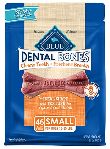 Product Cover Blue Buffalo Dental Bones Natural Adult Dental Chew Dog Treat  Small 27-oz bag Value Pack