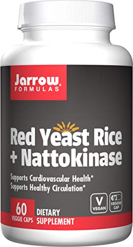 Product Cover Jarrow Formulas Red Yeast Rice Plus Nattokinase, Supports Cardiovascular Health, 60 Veggie Capsules