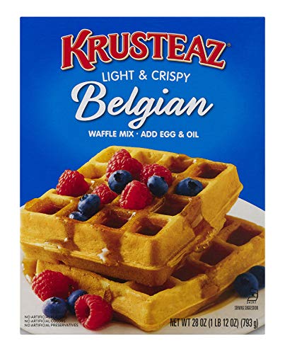 Product Cover Krusteaz Light & Crispy Belgian Waffle Mix - No Artificial Flavors, Colors, or Preservatives - 28 OZ (Pack of 3)