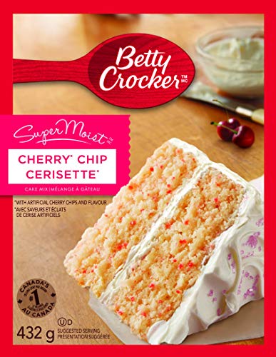 Product Cover Betty Crocker, SuperMoist Cherry Chip Cake Mix, 432g/15.2oz., {Imported from Canada}