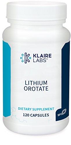 Product Cover Klaire Labs Lithium Orotate - 4.8 Milligrams Bioavailable & Hypoallergenic Mood Support, Superior Absorption Compared to Other Lithium Salts (120 Capsules)