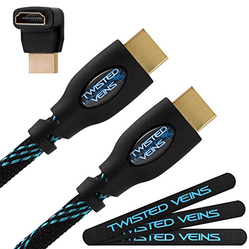 Product Cover Twisted Veins HDMI Cable 50 ft, Long High Speed HDMI Cord with Ethernet, Maximum Length Single Piece Cable - a Replacement Option for an HDMI Extension/Extender