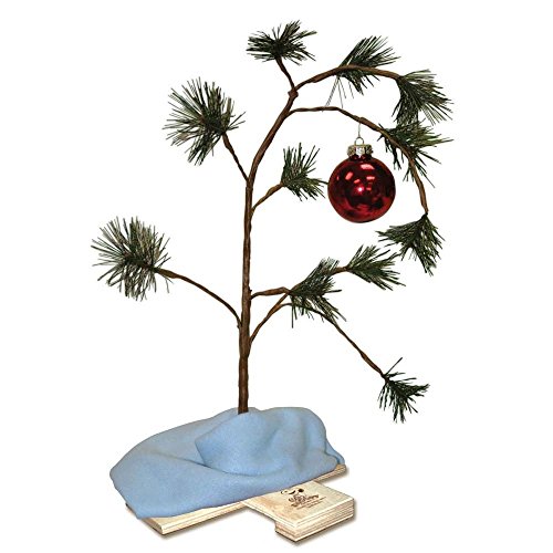 Product Cover Product Works 24-Inch Charlie Brown Christmas Tree with Linus's Blanket Holiday Décor, Classic Ornament