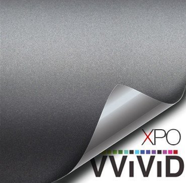 Product Cover VViViD XPO Matte Gun Metal 5ft x 1ft Vinyl Wrap Roll with Air Release Technology