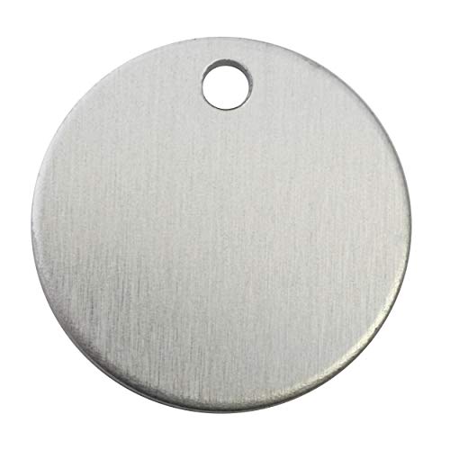 Product Cover RMP Stamping Blanks, 1 Inch Round with Hole, Aluminum 0.063 Inch (14 Ga.) - 50 Pack