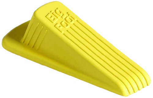 Product Cover Master Manufacturing Yellow Big Foot ColorStops Door Stop, Heavy Duty Rubber Wedge Design, Made in the USA, Holds Heavy Doors Securely (00911)