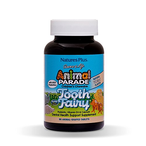 Product Cover NaturesPlus Animal Parade Source of Life Tooth Fairy Children's Chewable - Natural Vanilla Flavor - 90 Animal Shaped Tablets - Dental Health Supplement - Vegetarian, Gluten-Free - 45 Servings