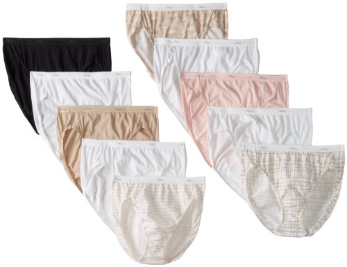 Product Cover Hanes Women's 10 Pack Cotton Hi Cut Panty, Assorted, 9