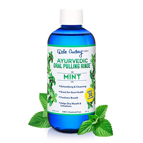 Product Cover Dale Audrey | Oil Pulling Ayurvedic Mouthwash | Natural Mint Oral Health Rinse, Whitens Teeth, Healthy Gums, 8 oz | Organic, Vegan & Cruelty Free