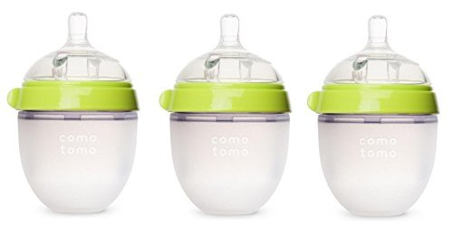 Product Cover Comotomo Natural Feel Baby Bottle 3 Pack (Green, 5ozx3)