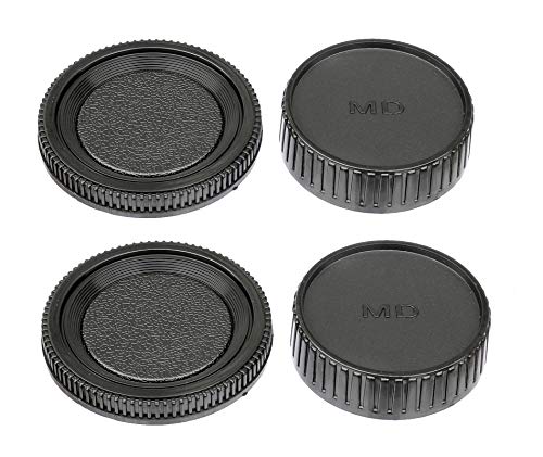 Product Cover (2 Packs) Fotasy MD Lens Rear Cap, Md Body Cap, Minolta MD Lens Back Cover, Minolta MC Lens Cap, Minolta Rokkor Body Cap, Lens Cover Body Cap fits Minolta Rokkor MD MC Mount Camera Lense