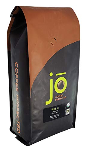 Product Cover WILD JO: 2 lb, Dark French Roast Organic Whole Bean Coffee, Bold Strong Rich Wicked Good Coffee! Great Brewed or Espresso, USDA Certified Fair Trade Organic, NON-GMO 100% Arabica Gluten Free Coffee