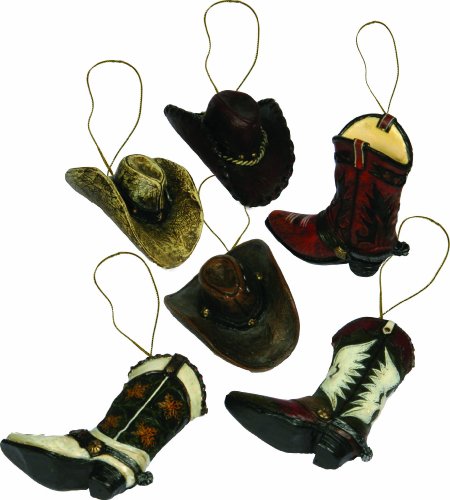 Product Cover River's Edge Hand Painted Western Boot and Hat Ornament Assortment (6-Piece)