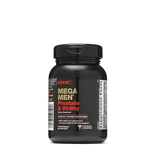 Product Cover GNC Mega Men Prostate and Virility, 90 Caplets, Supports Sexual Health