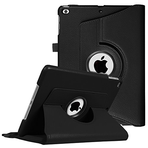 Product Cover Fintie iPad 9.7 2018 2017 / iPad Air 2 / iPad Air Case - 360 Degree Rotating Stand Protective Cover with Auto Sleep Wake for iPad 9.7 inch (6th Gen, 5th Gen) / iPad Air 2 / iPad Air, Black