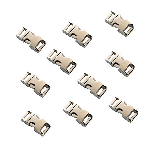 Product Cover 5/8-Inch 10pcs Heavy Duty Metal Side Release Buckles Silver Color for Paracord Bracelets by DGQ