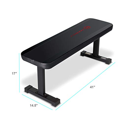 Product Cover Marcy Flat Utility 600 lbs Capacity Weight Bench for Weight Training and Ab Exercises SB-315