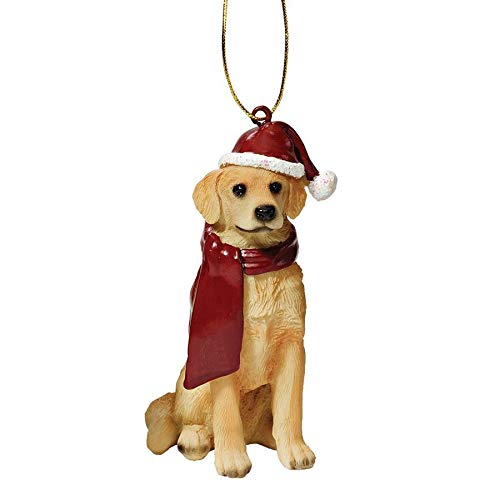 Product Cover Design Toscano Christmas Xmas Golden Retriever Holiday Dog Ornaments, Full Color