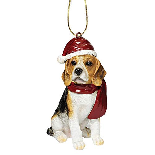 Product Cover Design Toscano Beagle Holiday Dog Christmas Tree Ornament Xmas Decorations, 3 Inch, Full Color