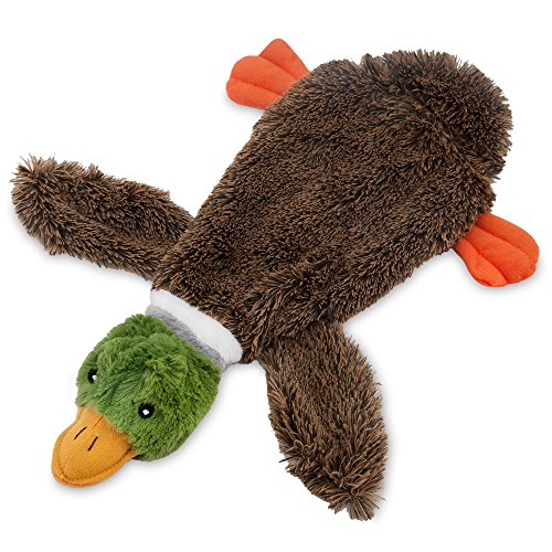 Product Cover 2-in-1 Fun Skin Stuffless Dog Squeaky Toy by Best Pet Supplies - Wild Duck, Large