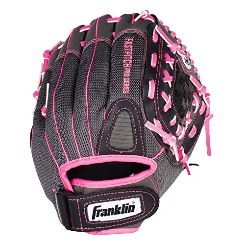 Product Cover Franklin Sports Softball Glove - Left and Right Handed Softball Fielding Glove - Windmill Fastpitch Pro Series - Adult and Youth Fielding Glove - 12 Inch Right Hand Throw - Pink
