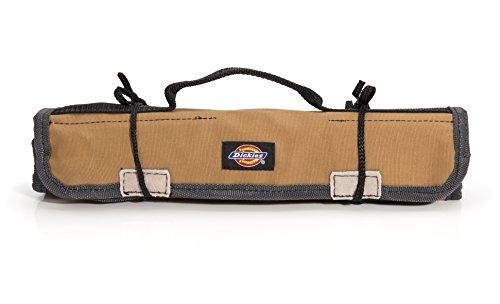 Product Cover Dickies Small Wrench/Screwdriver Organizer Roll for Mechanics, 16 Tool Pockets, Durable Canvas Construction, 13.5 in. x 12.75 in. Unrolled, Grey/Tan