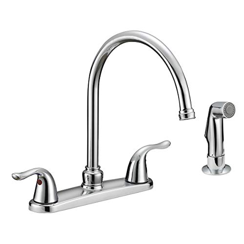 Product Cover EZ-FLO 10201 Two-Handle Kitchen Faucet with Spray, Chrome