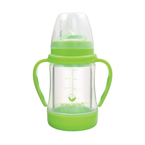 Product Cover green sprouts Sip & Straw Cup made from Glass | Safer from the inside out | Liquids only touch silicone & glass, Straw supports healthy oral development