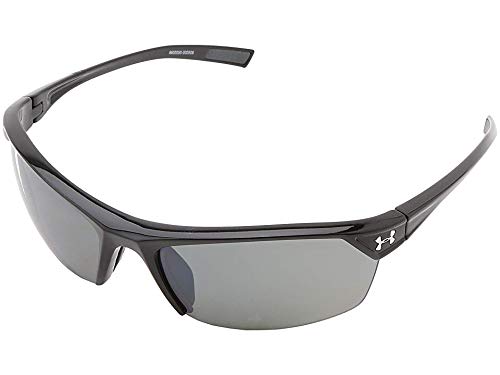 Product Cover Under Armour Zone 2.0 Shiny Black Frame, with Charcoal Gray Rubber, and Gray Polarized Multiflection Lens