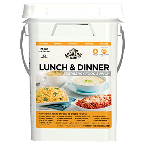 Product Cover Augason Farms Lunch & Dinner Emergency Food Supply 11 lbs 11.2 oz 4 Gallon Pail