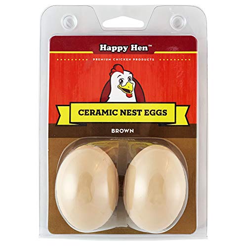 Product Cover Happy Hen Treats Ceramic Nest Eggs, Brown