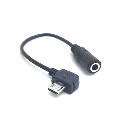 Product Cover New Black Micro USB Jack to 3.5mm Headphone Earphone Adapter Socket Audio Cable