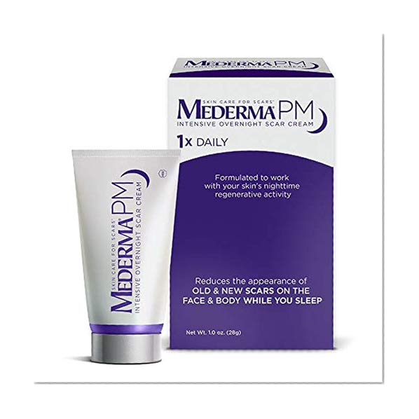Product Cover Mederma PM Intensive Overnight Scar Cream - Works with Skin's Nighttime Regenerative Activity - Once-Nightly Application is Clinically Shown to Make Scars Smaller & Less Visible - 1 Ounce