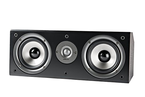 Product Cover Polk Audio CS1 Series II Center Channel Speaker | Unique Design | Stand Alone or a Complement to Monitor 40, 60, and 70 Speakers | Detachable Grille | Black