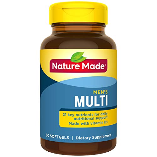 Product Cover Nature Made Men's Multivitamin Softgels with 21 Key Nutrients, 60 Count (Packaging May Vary)