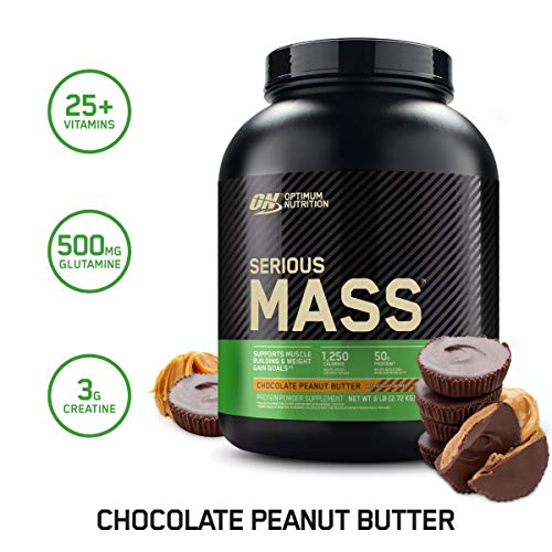 Product Cover OPTIMUM NUTRITION Serious Mass Diet Supplement, Chocolate Peanut Butter, 6 Pound (Packaging May Vary)