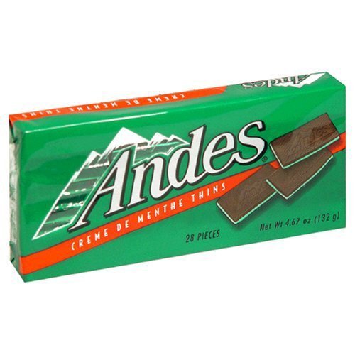 Product Cover Andes Creme De Menthe Mints Christmas Season's Greeting Candy, Pack of 3, 4.67 oz