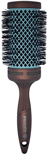 Product Cover Spornette Ion Fusion 3 inch Ceramic Round Brush (#186) with Nylon Bristles and Vented Thermal Barrel for Styling, Curling, Smoothing & Straightening Medium to Long Length Wavy or Curly Hair