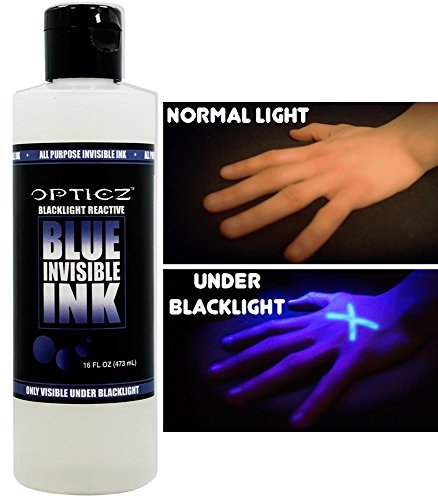 Product Cover Opticz All Purpose Invisible Blue UV Blacklight Reactive Ink (16 Ounce Bottle)
