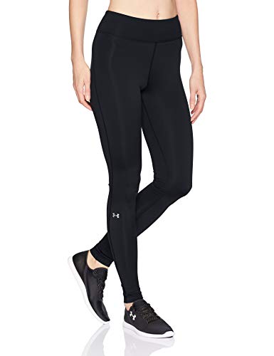 Product Cover Under Armour Women's ColdGear Authentic Compression Leggings,  Black/Metallic Silver - X-Small